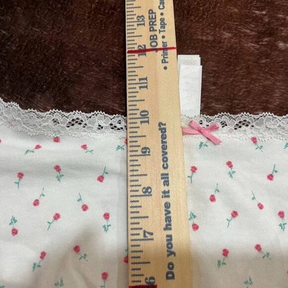 SKIMS Lightweight Cotton Lace Trim Boyshort Snow Ditzy Rose Print Large NWT - Picture 6 of 9